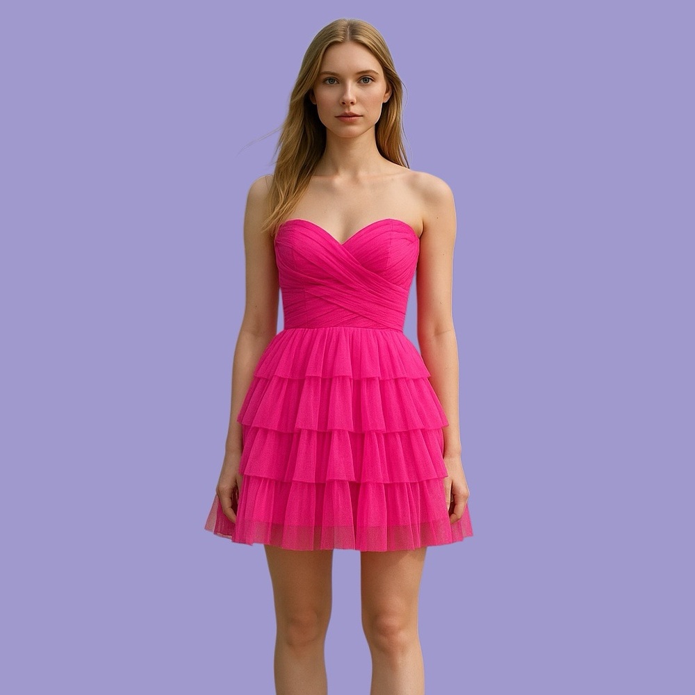 Y2K Barbie dress XS extra small hot pink